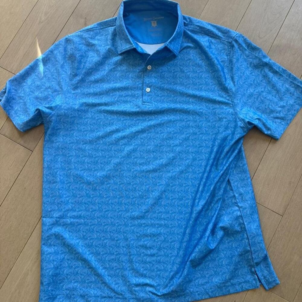 Hickey freeman blue golf polo
